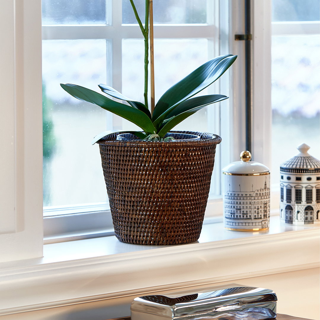 Cognac Flower Pot Rattan