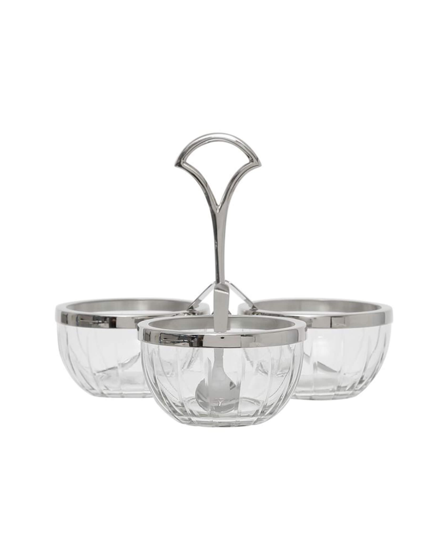 Clarell trippelskål silver