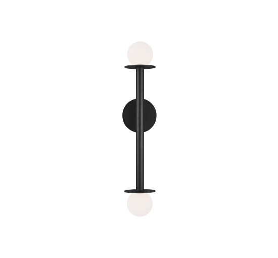 Midnight Black - Nodes Double Sconce Midnight Black