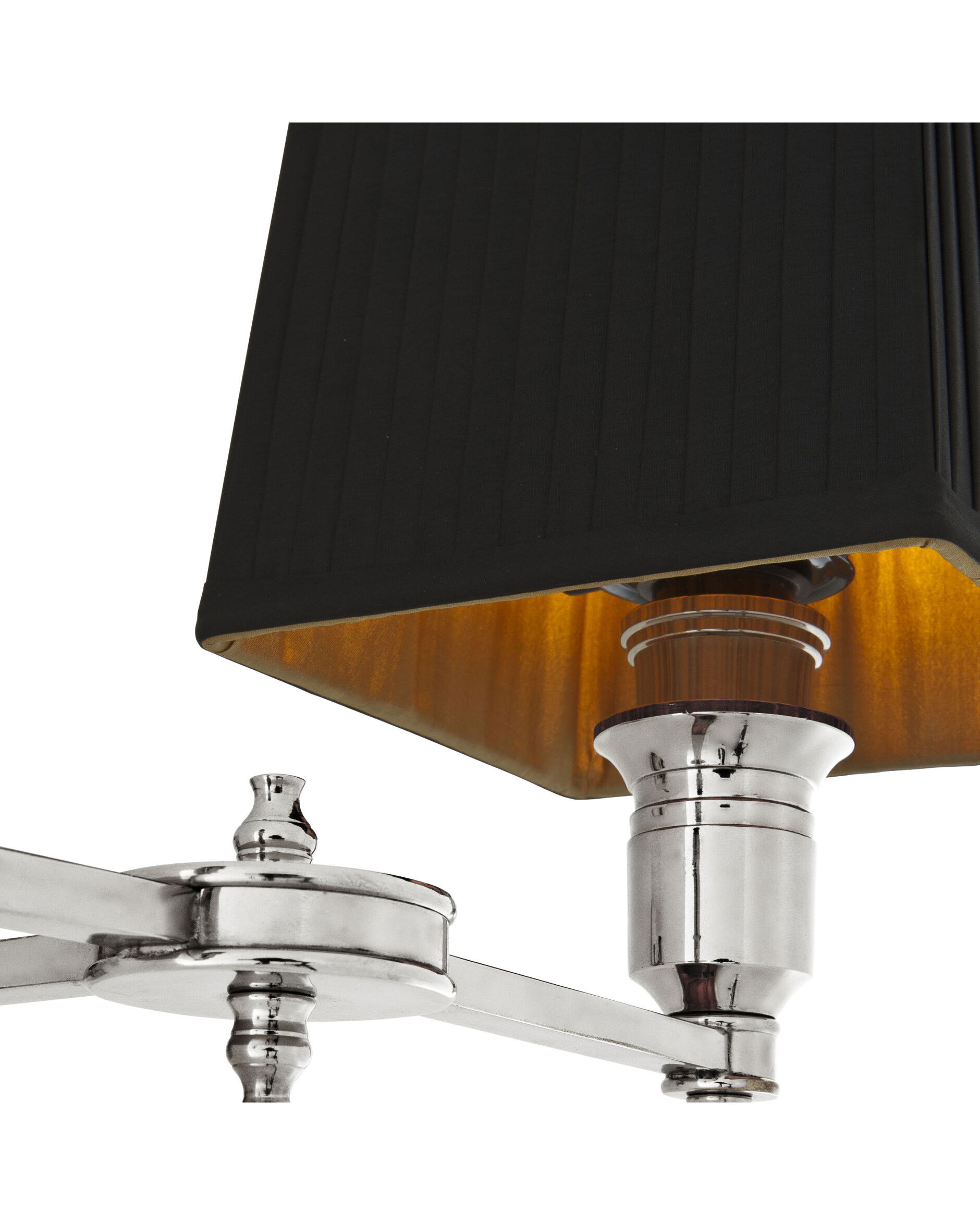 Lexington vägglampa dubbel nickel/svart