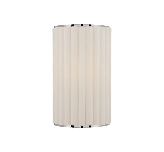 null - Palati Sconce Polished Nickel/Linen Small