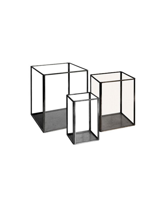 Lausanne lanterne svarte, 3 st