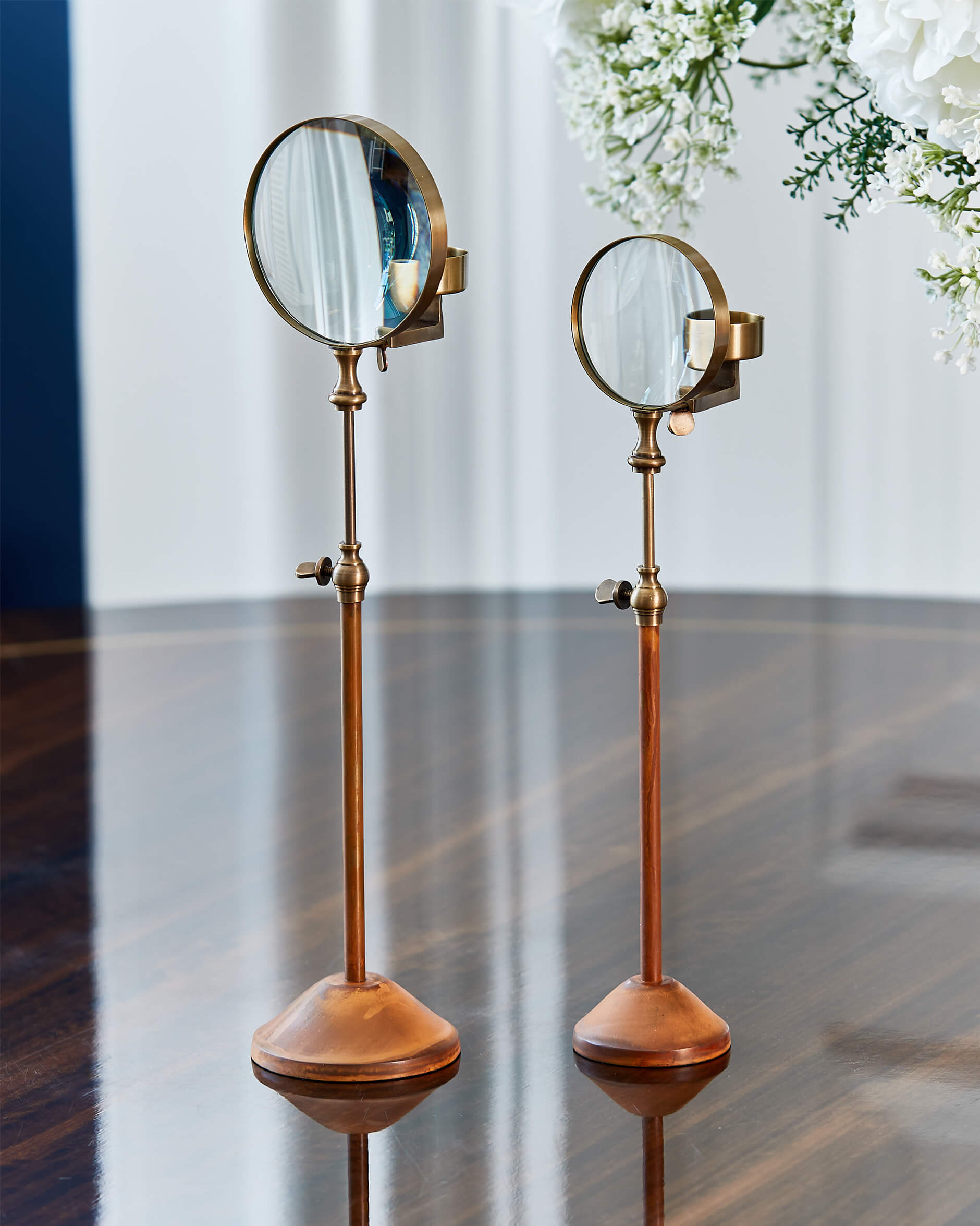 East ljushållare brun/mässing L