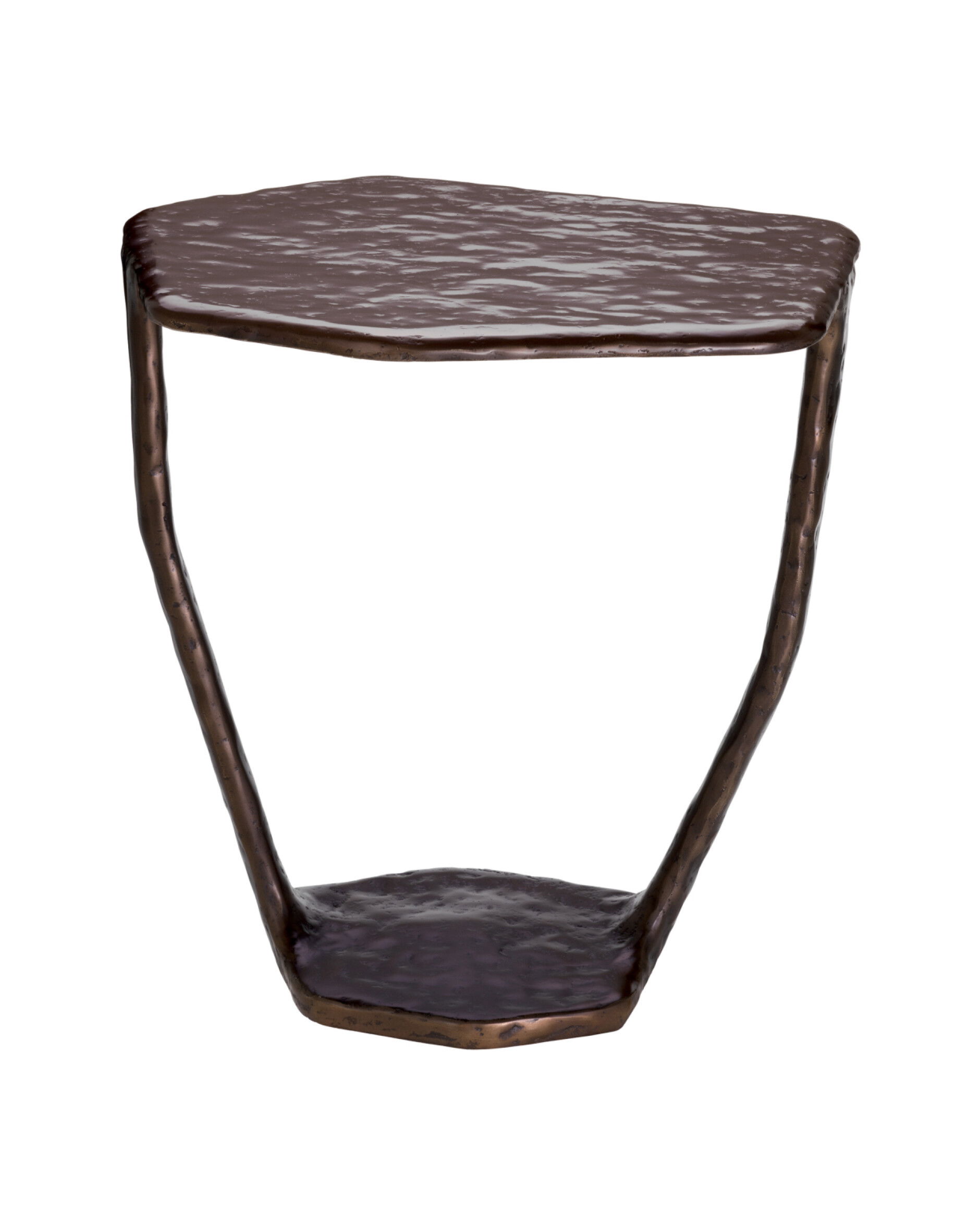 Tigra sidobord brons