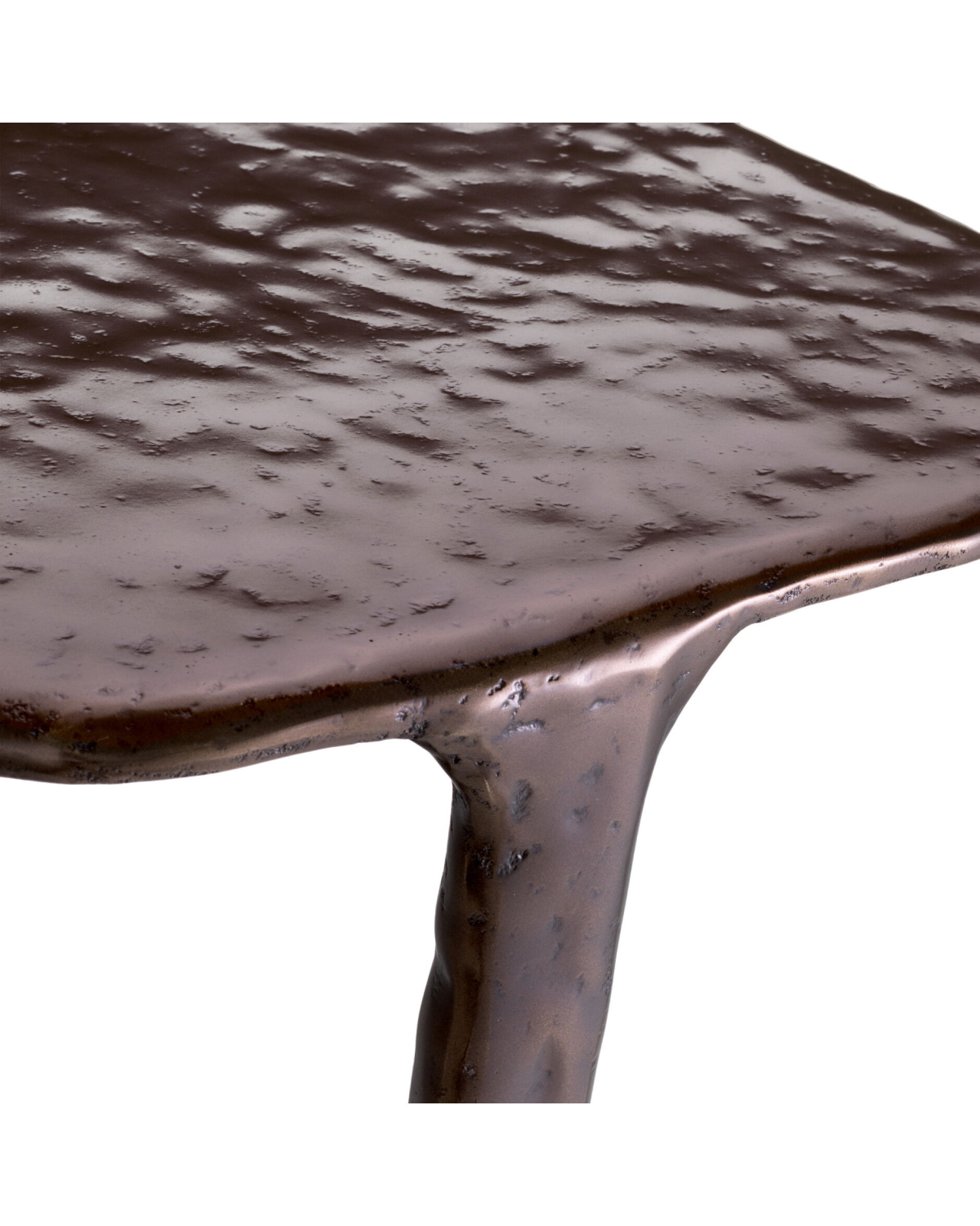 Tigra sidobord brons