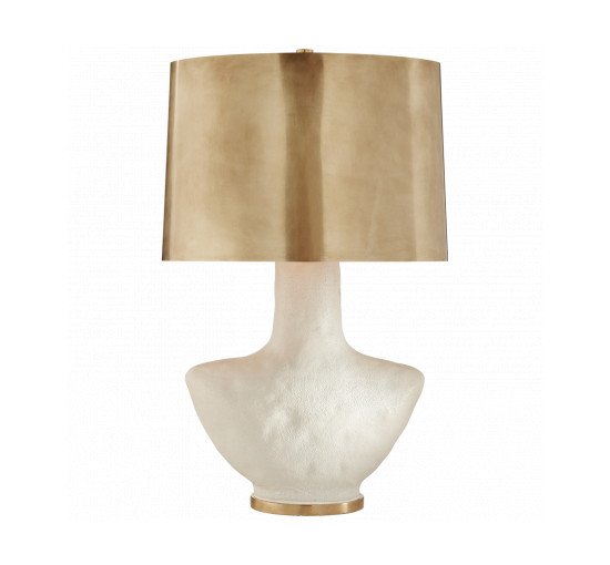 Antique-Burnished Brass/White - Armato Table Lamp White/Linen