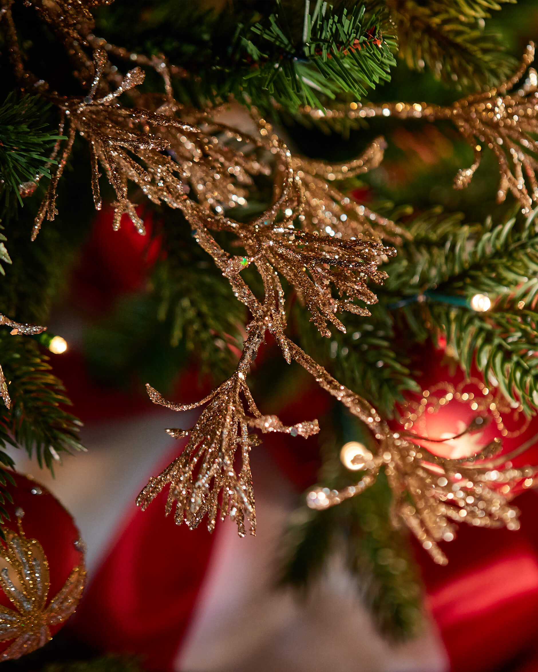 Bardot kvist juldekoration champagne