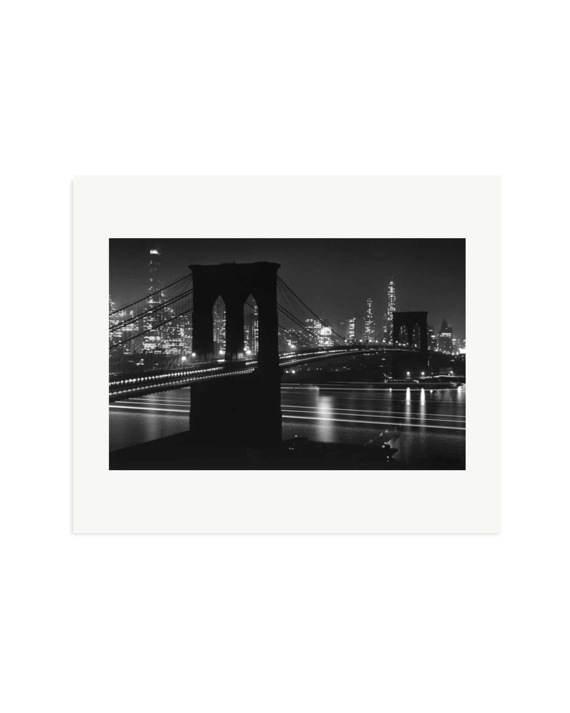 Brooklyn Bridge at Night Print Only / Large