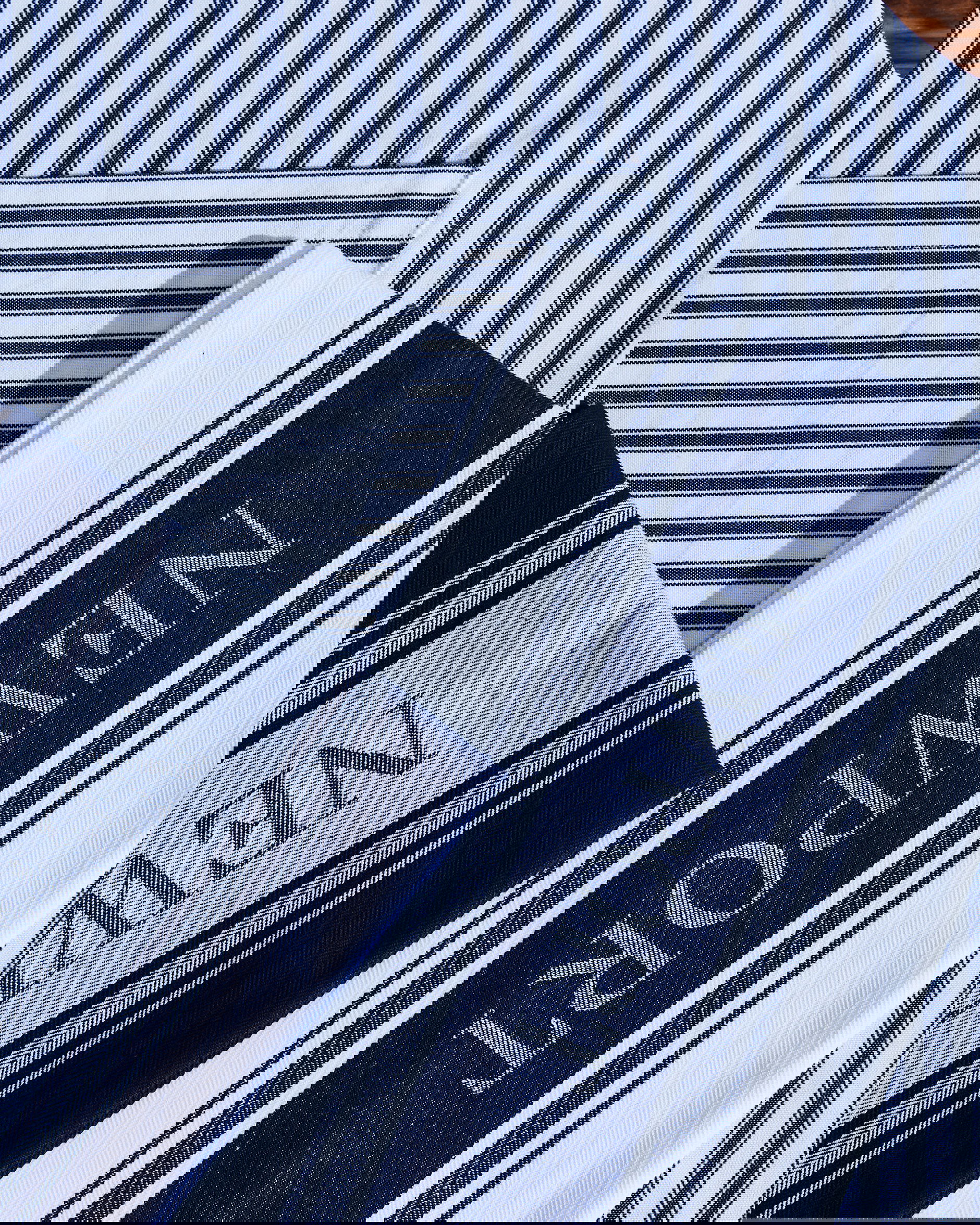 Provence kökshandduk vit/blå