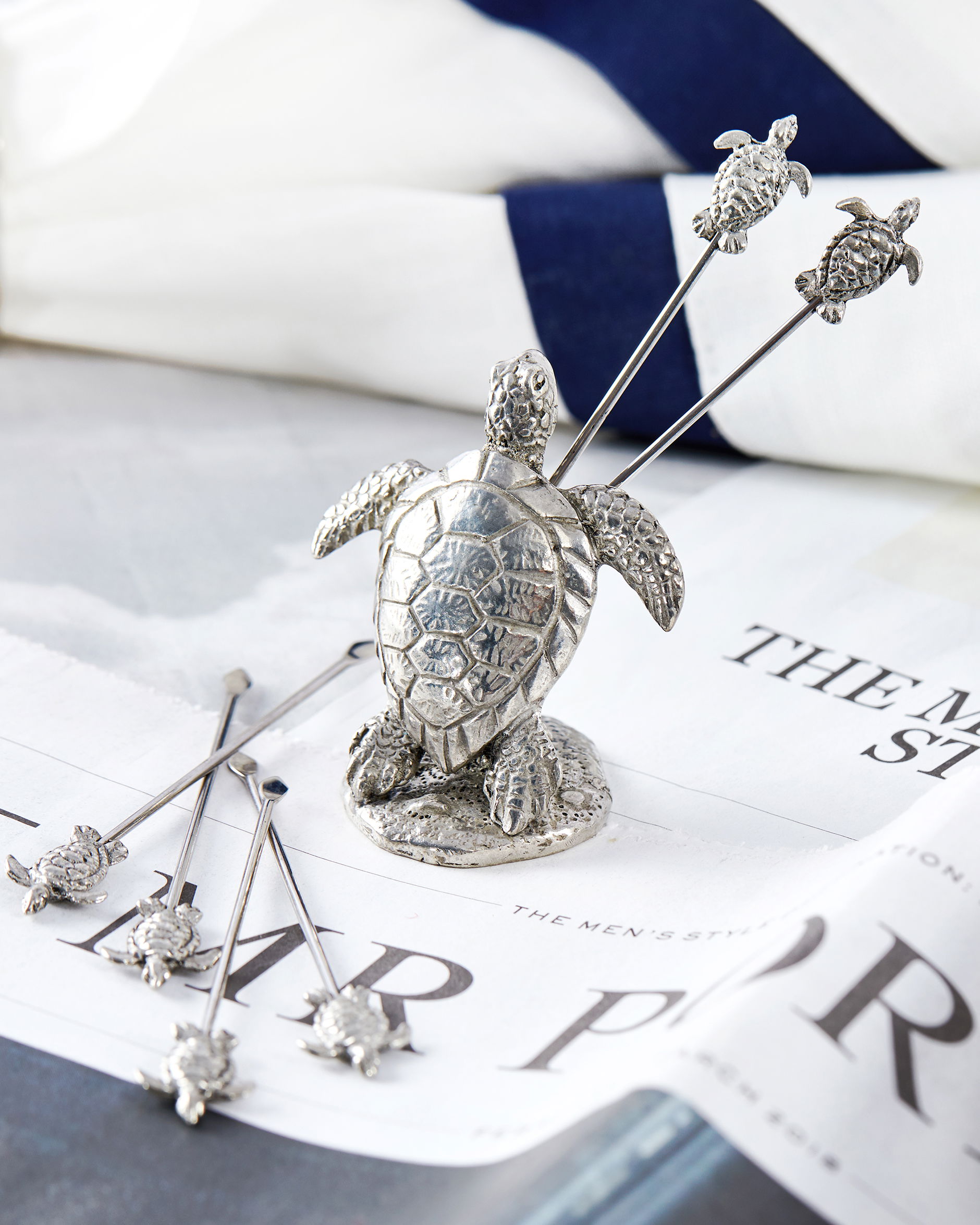 Sköldpadda cocktailpinnar tenn