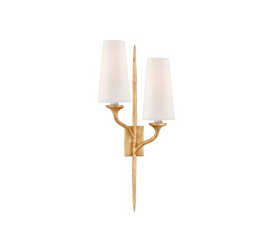 Antique Gold Leaf - Iberia Double Sconce guld