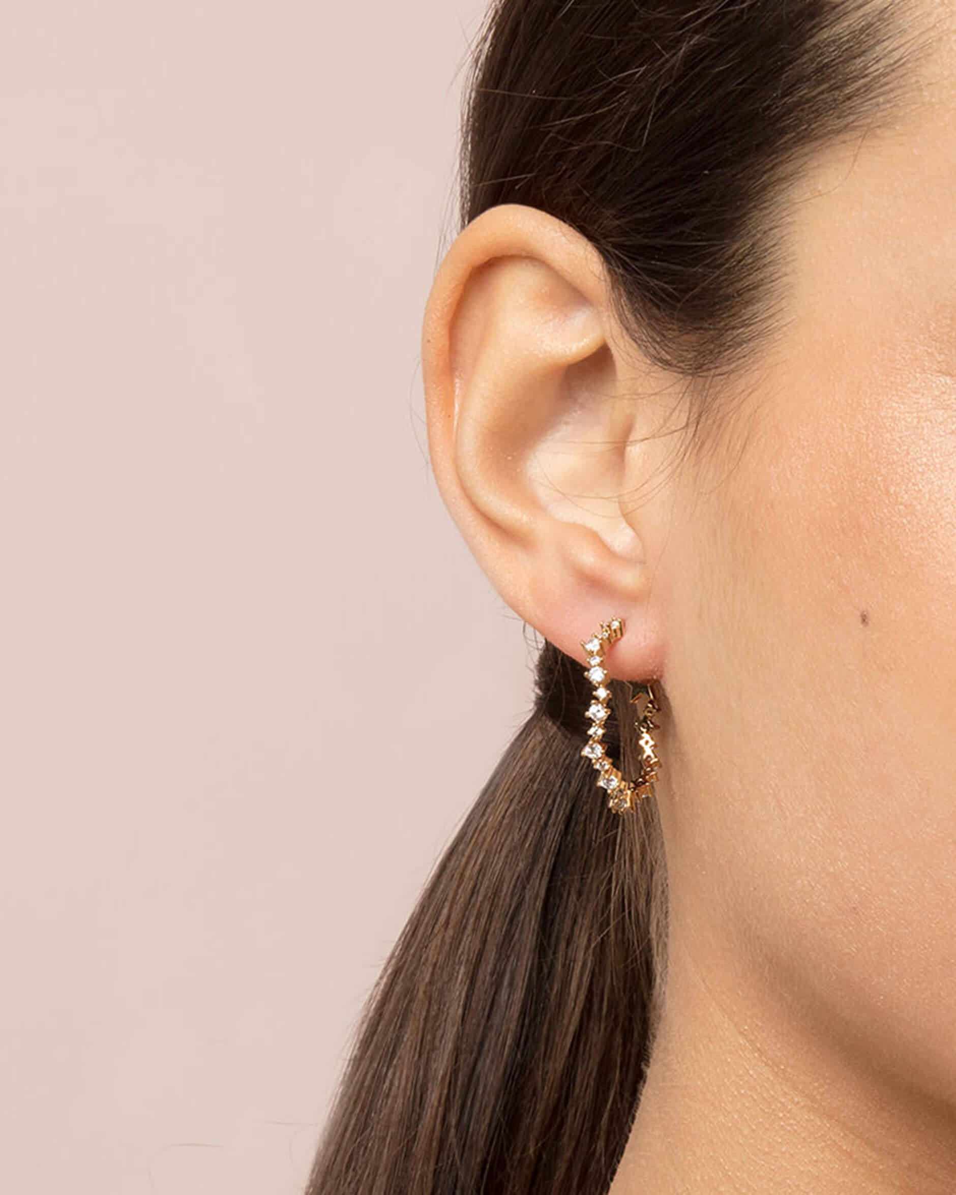 Capella Hoops örhängen crystal