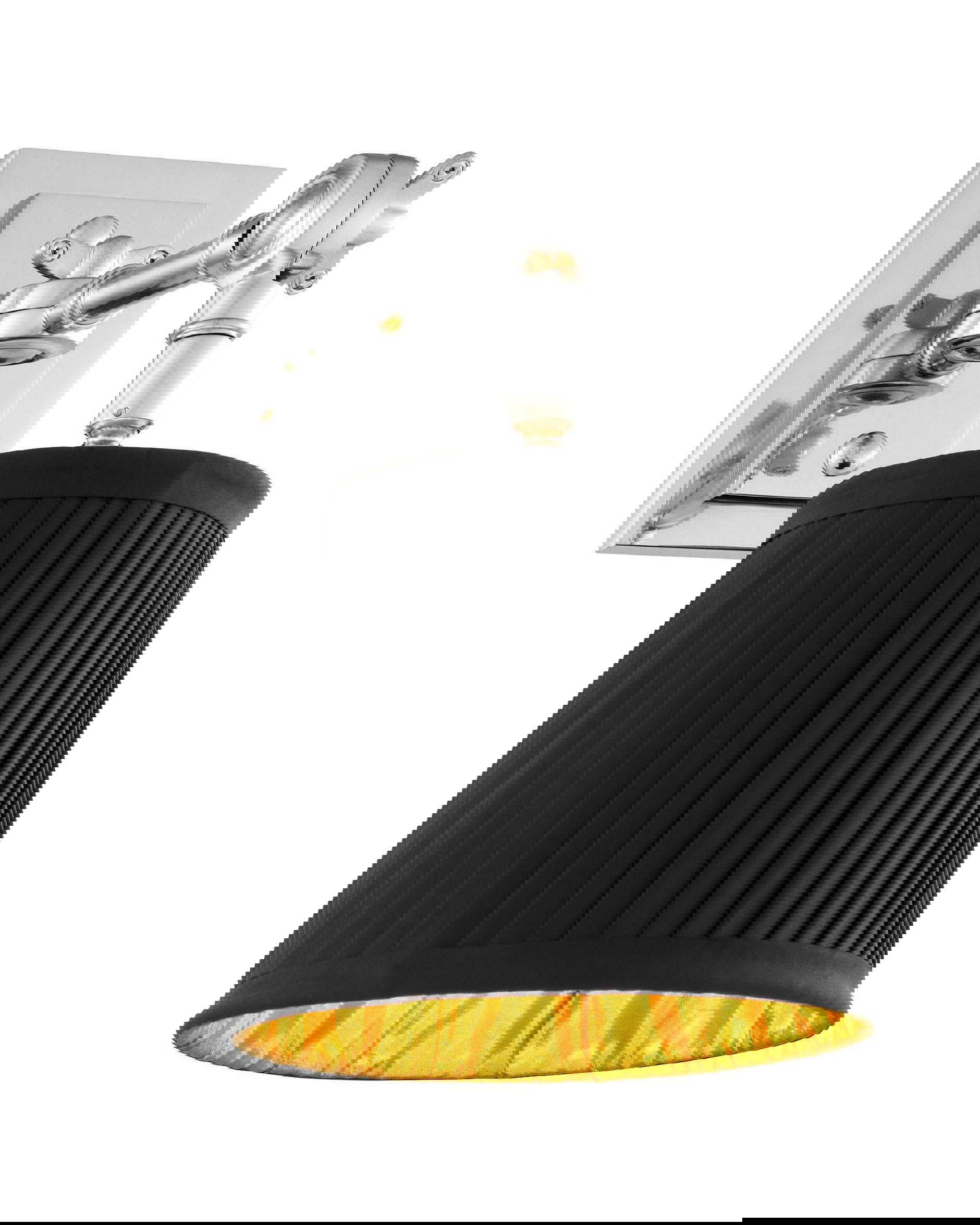 Wentworth vägglampa nickel/svart