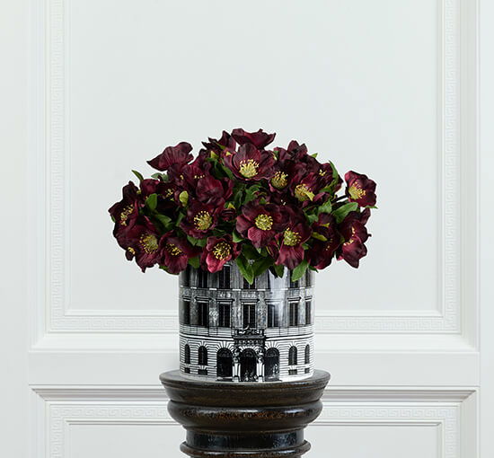 null - Christmas Rose Bouquet Wine Red