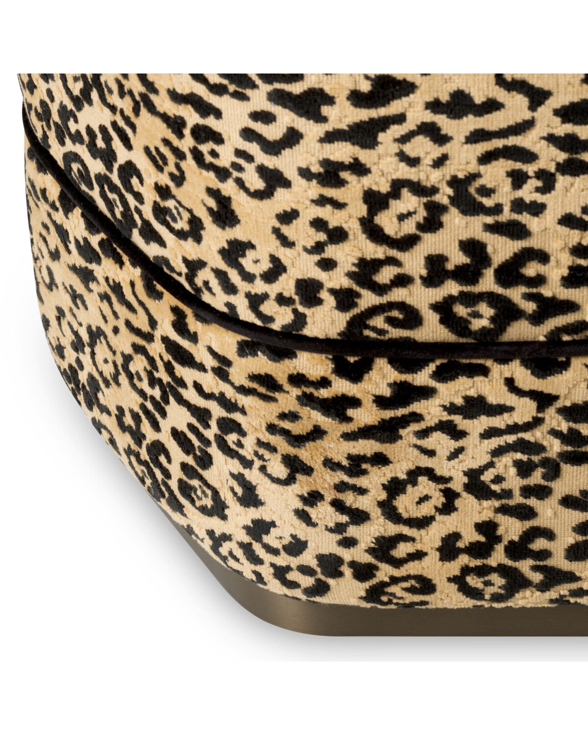 Roosevelt Stool Bernard Leopard Camel