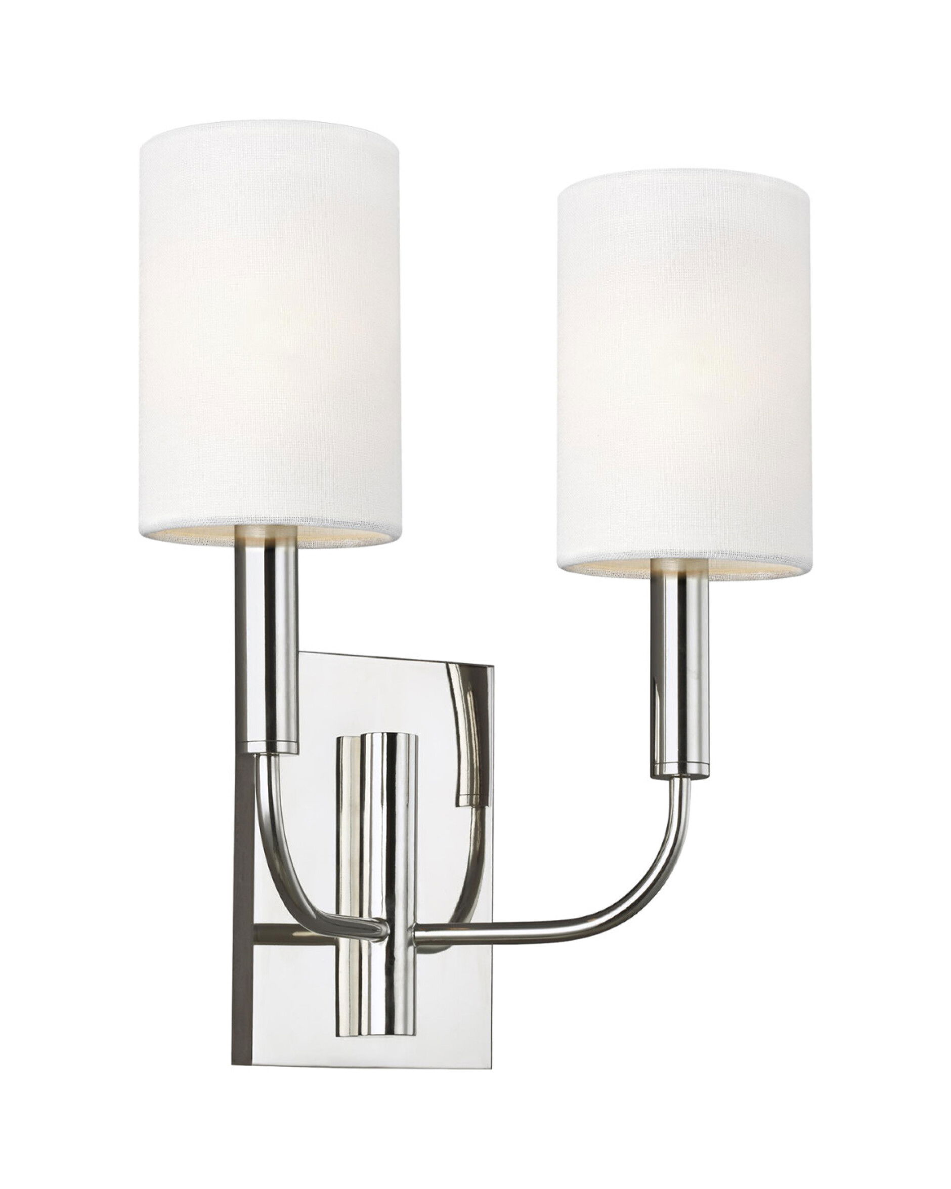 Brianna vägglampa dubbel nickel