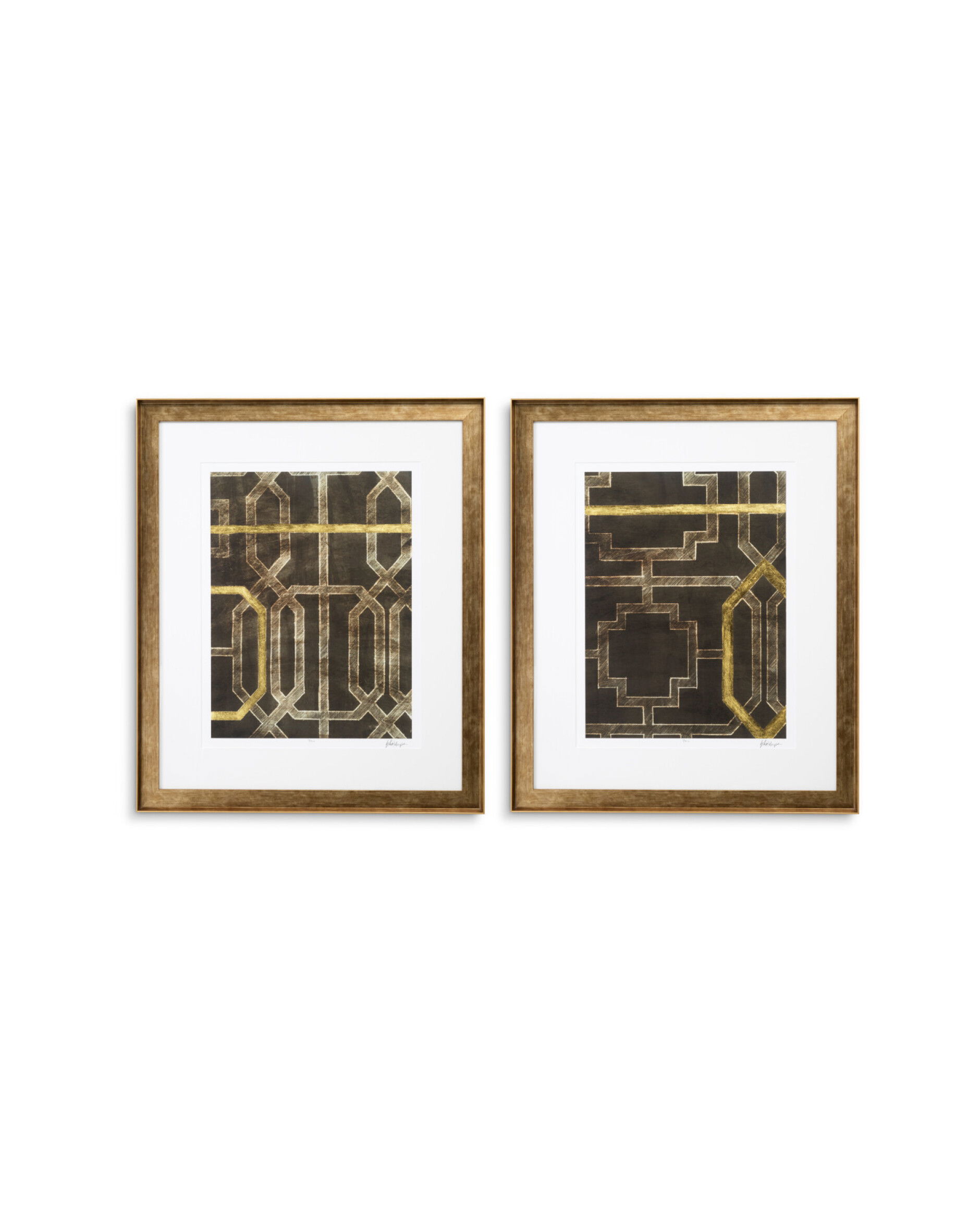 Trellis Pattern II wall art by Ethan Harper set of 2