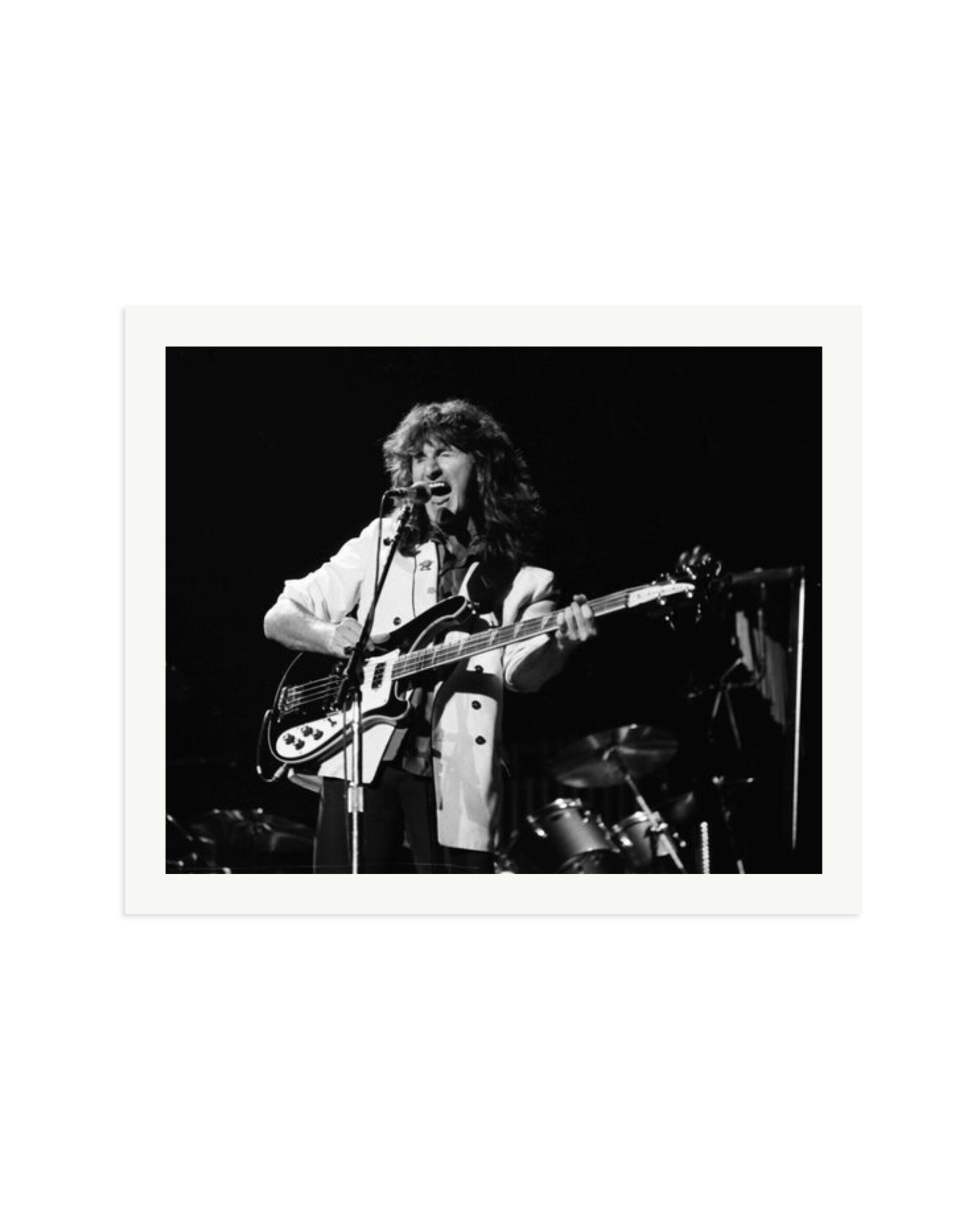 Geddy Lee of Rush 1982 Print Only / XXL