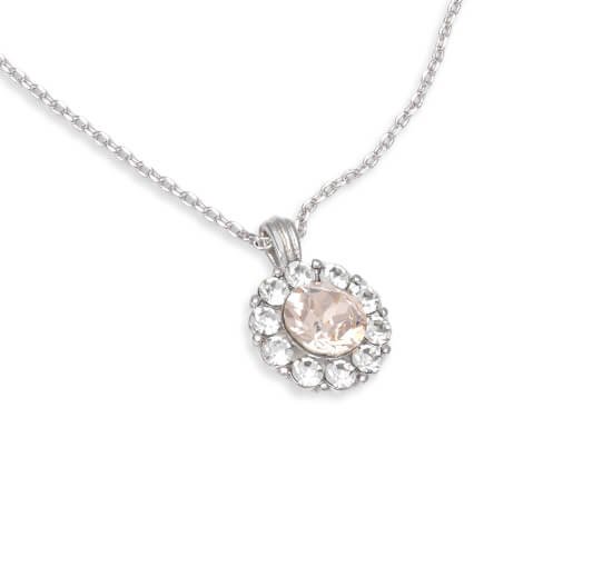Silk / Silver - Sofia Necklace Crystal