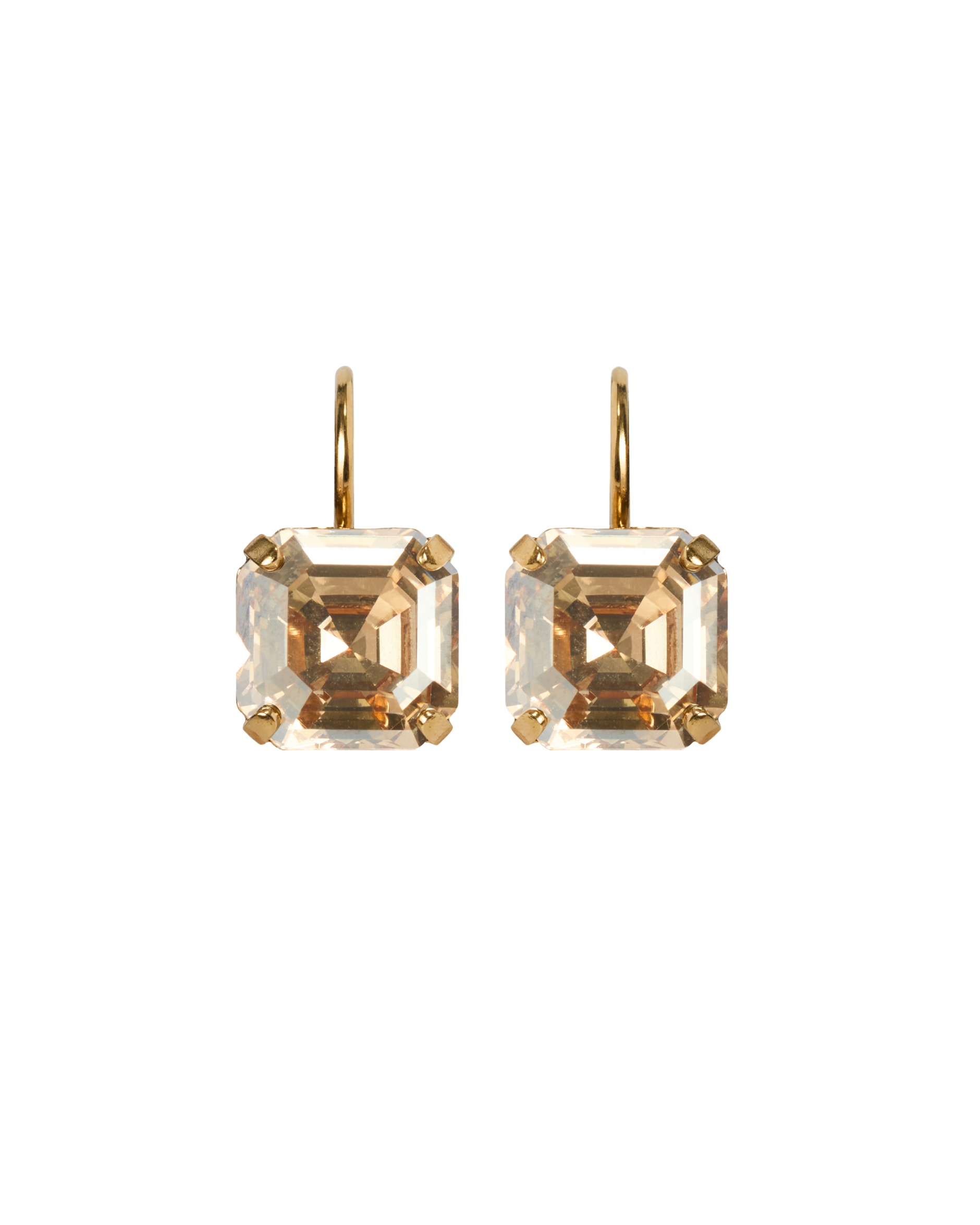 Eve Clasp Earrings, Golden Shadow