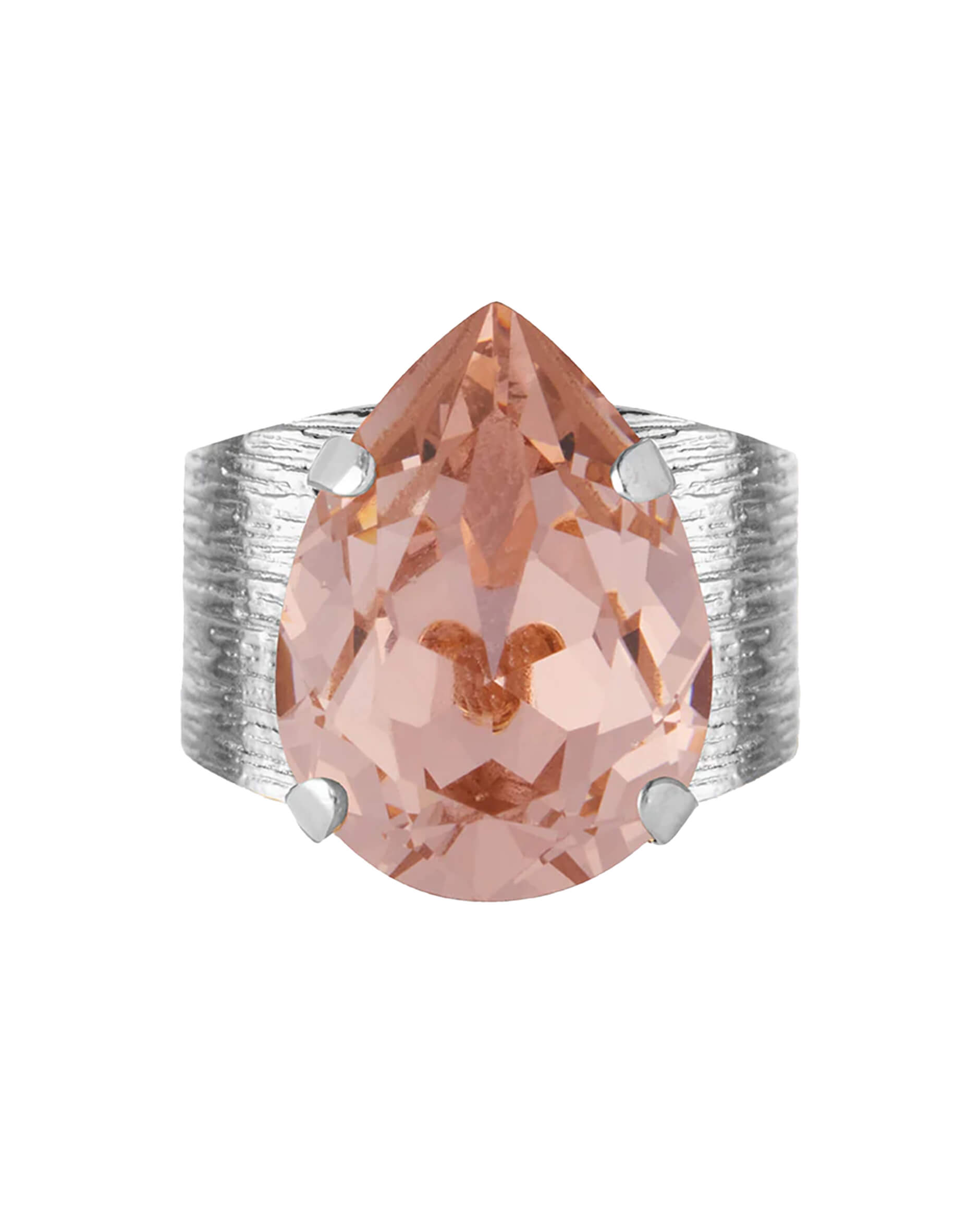 Classic Drop ring vintage rose rhodium