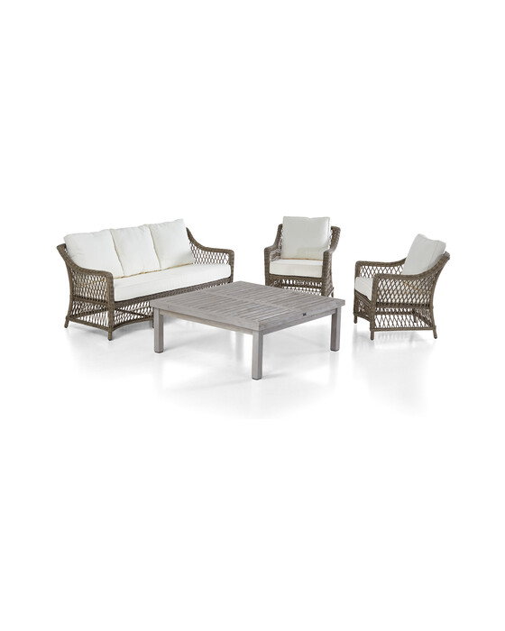 Marbella sofagruppe med kvadratisk Vintage-sofabord
