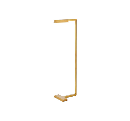 Natural Brass - Dessau 38" Floor Lamp Polished Nickel