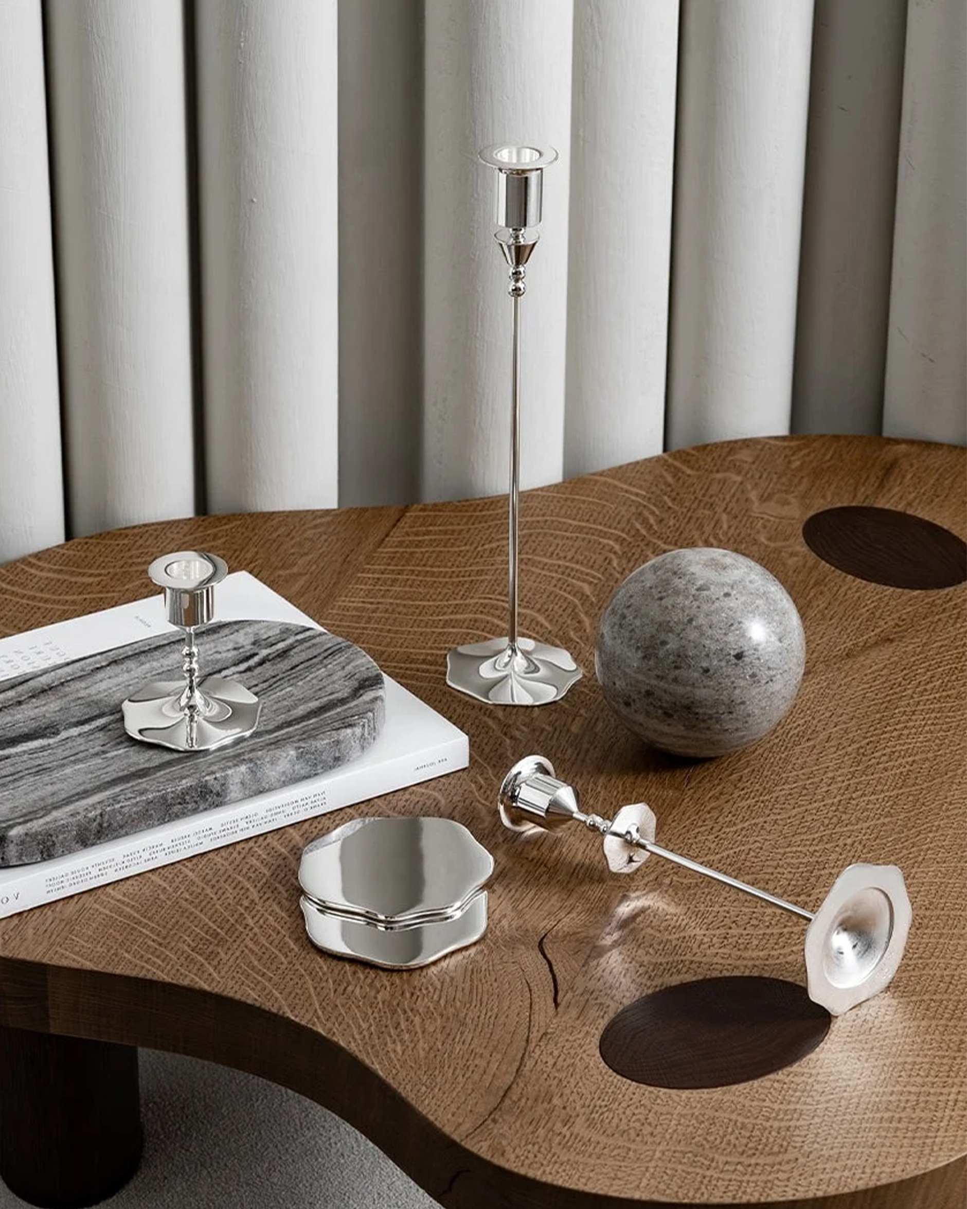 Veermakers Bluebell candlestick in silver