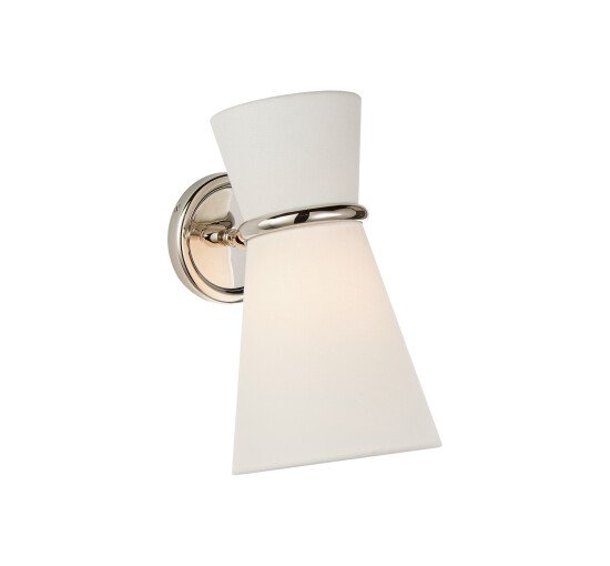 Polished Nickel - Clarkson Small Single Pivoting Sconce Antique Brass