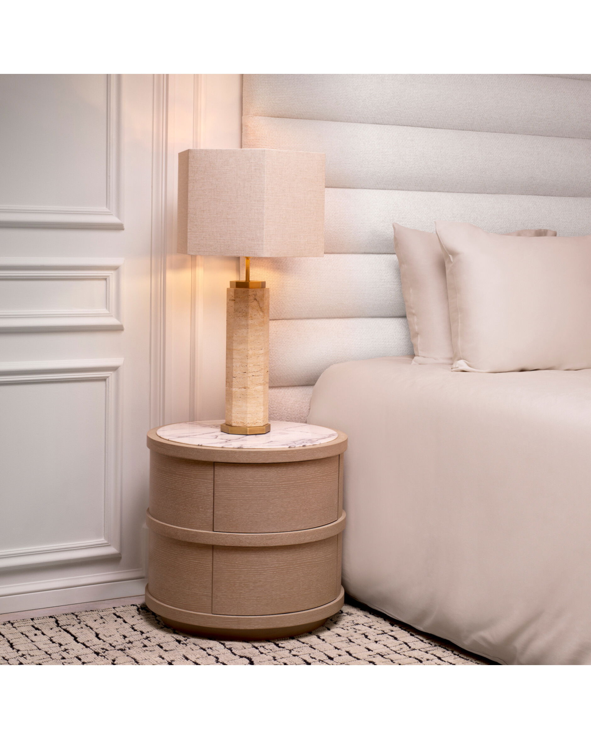 Cabana sängbord washed oak veneer