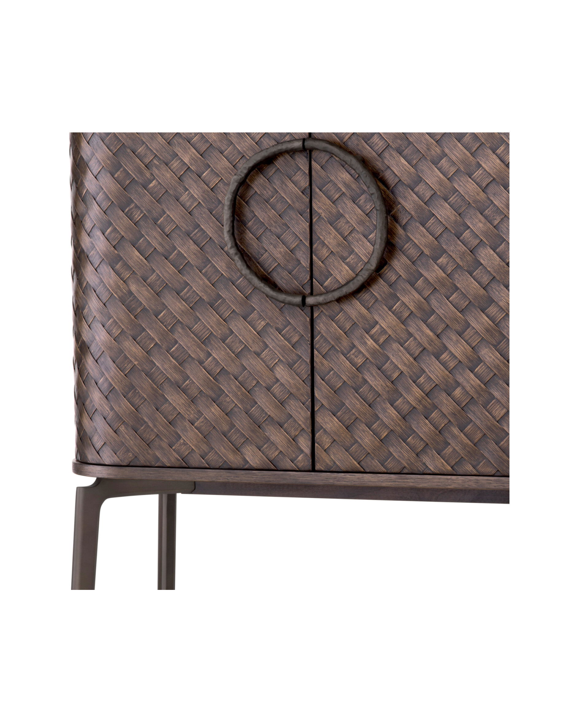 Nilsson vinskåp ekfanér brons