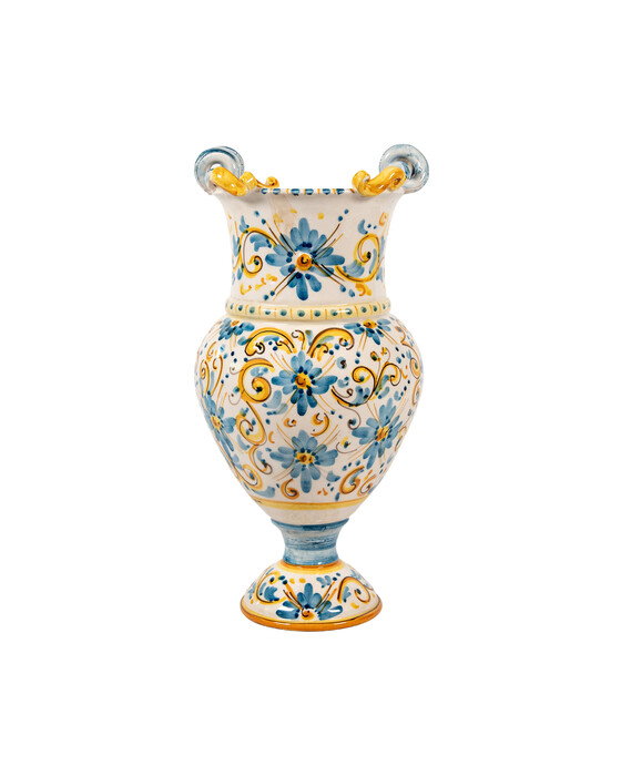 Aurelia urn blauw/geel