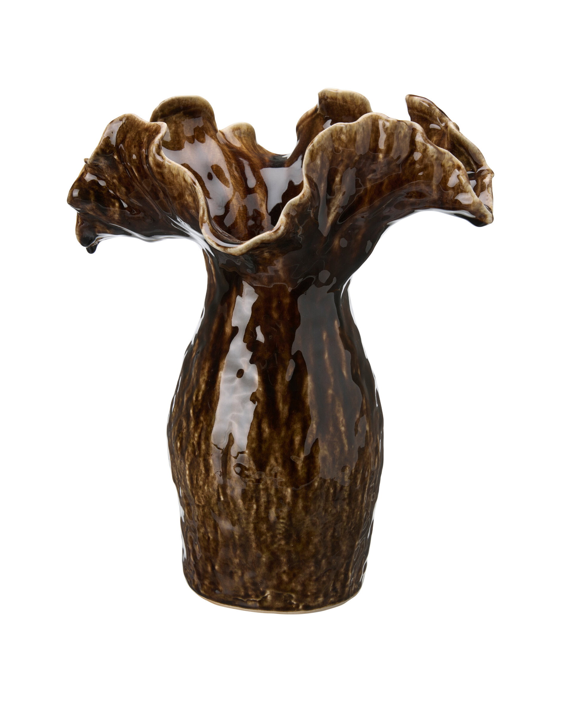 Jade vase brun