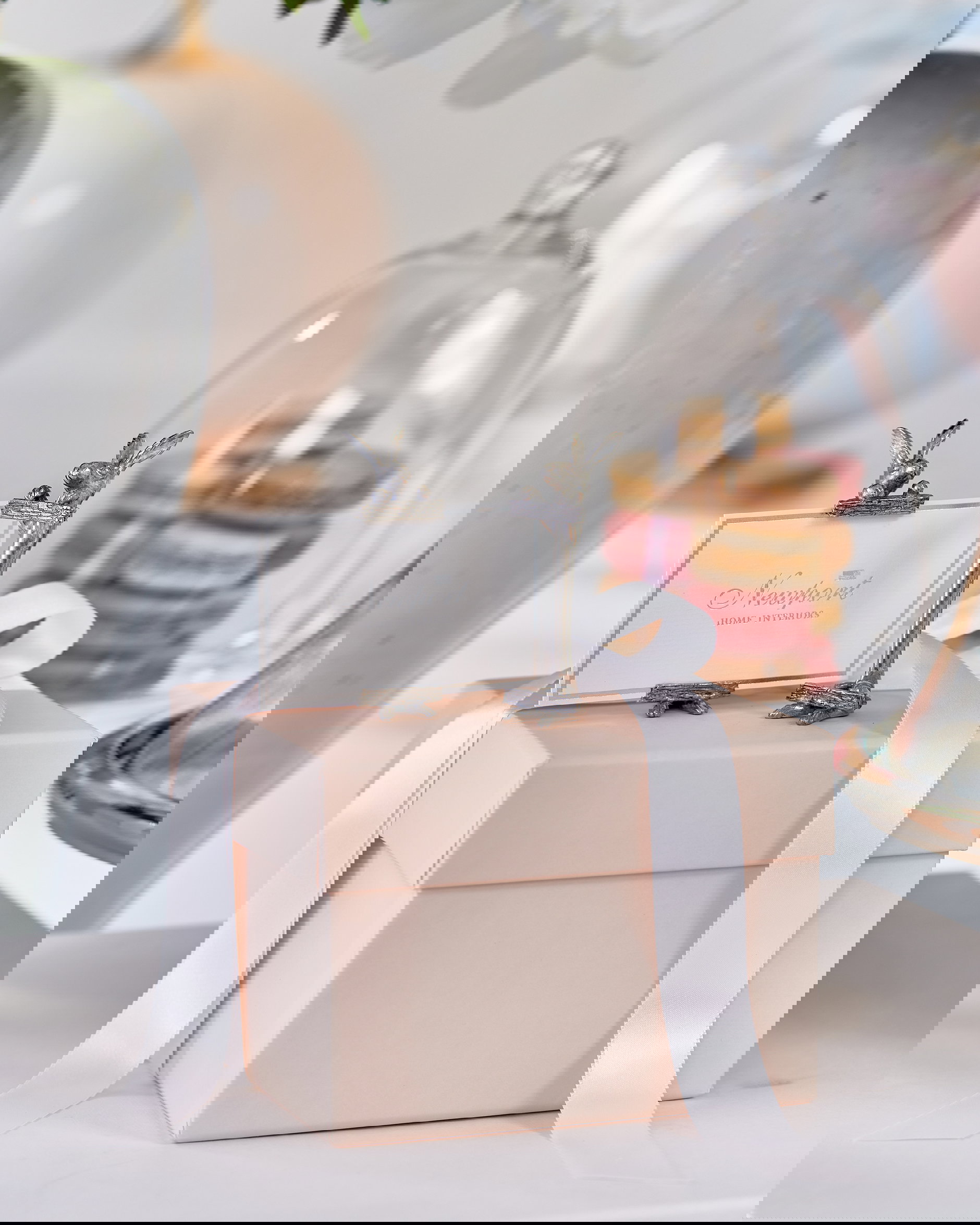 Kanin bordkortholder tin