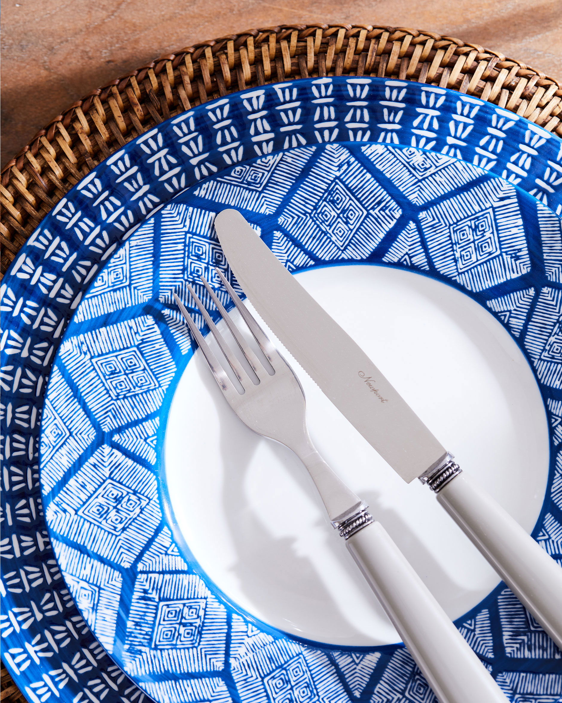 Capri Azzurra tallrikar blå/vit 6-pack