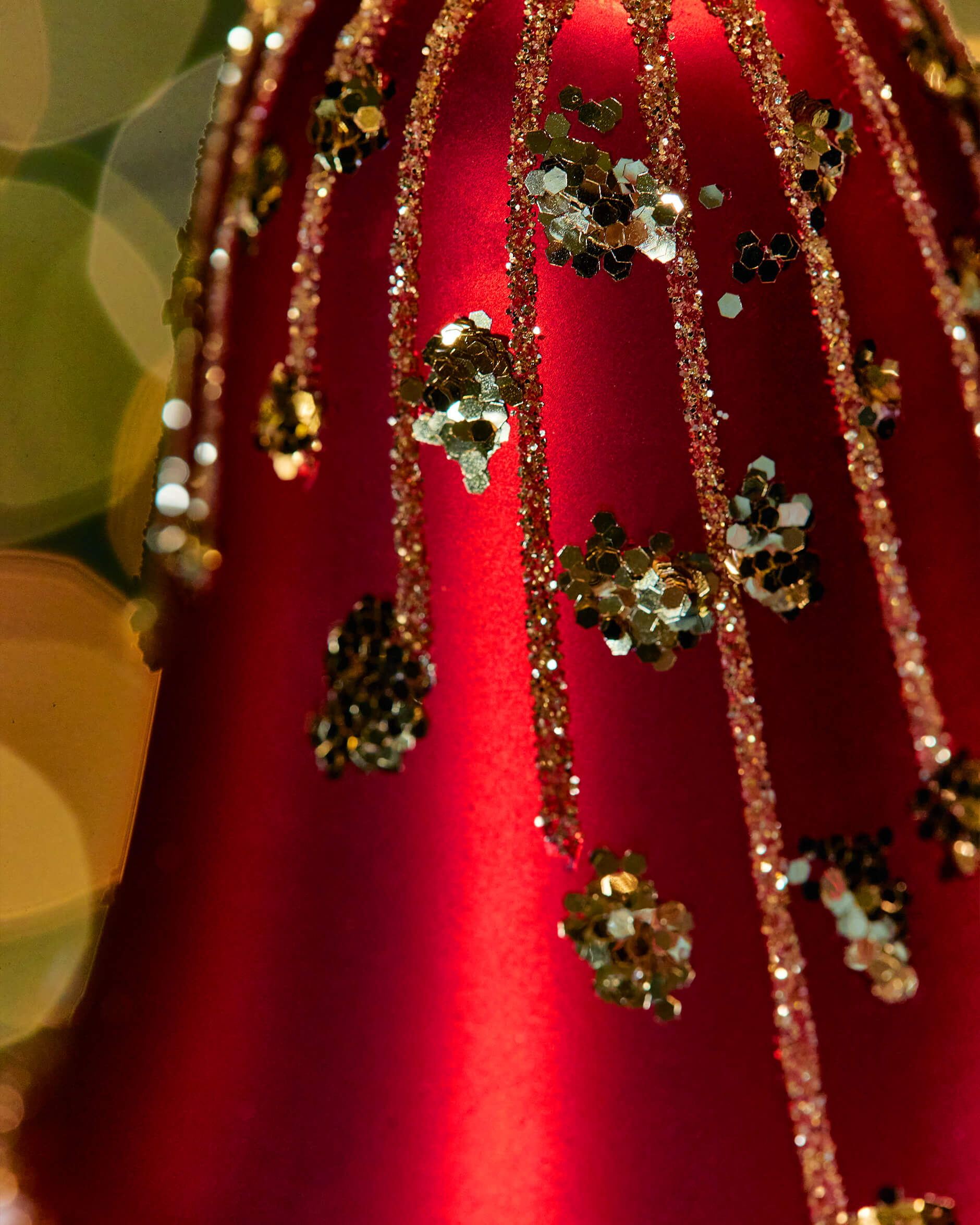 Elie Bells Ornaments Red 2-pack