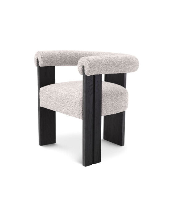 Percy Dining Chair Bouclé Grey