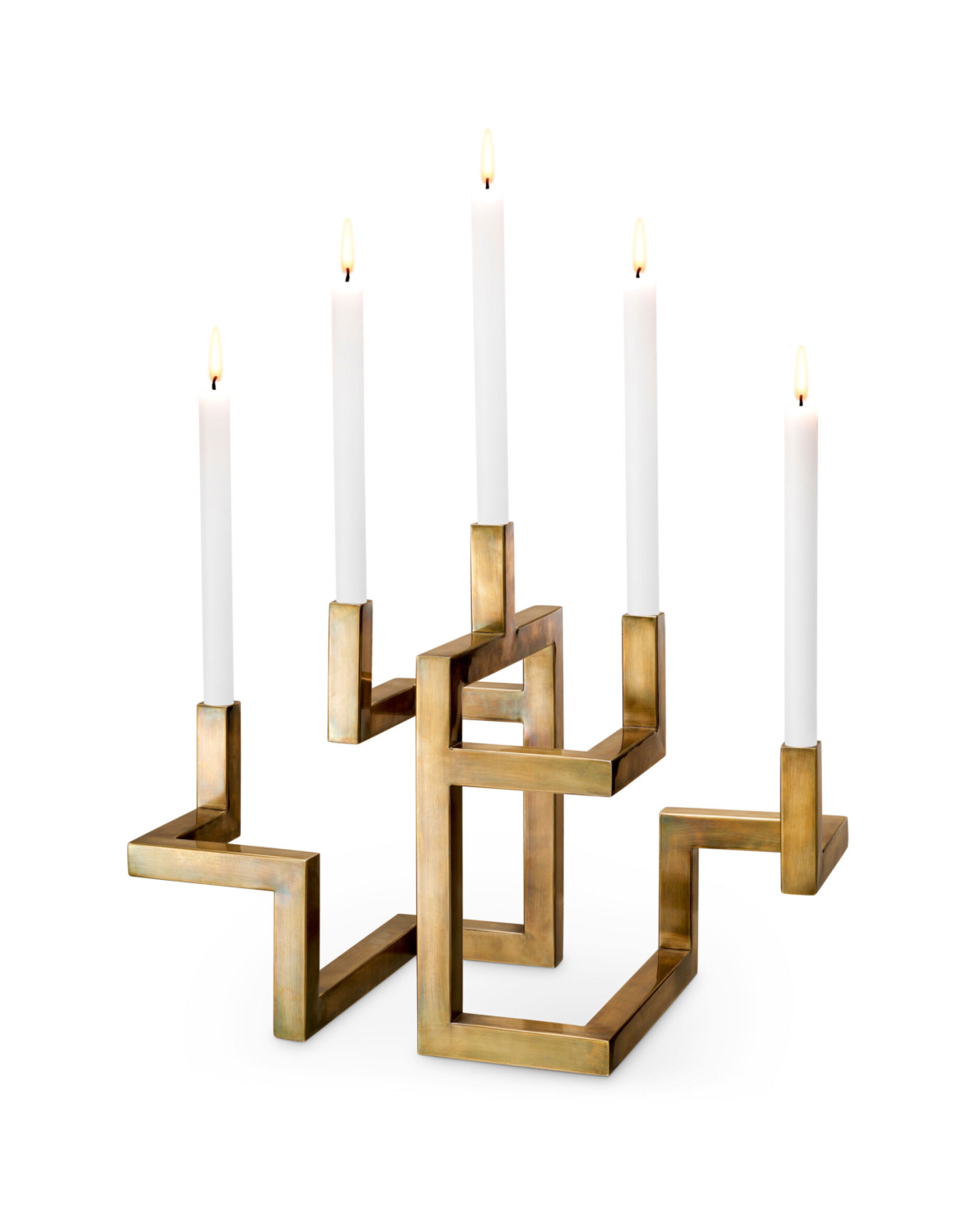 Skyline Candle Holder Vintage Brass