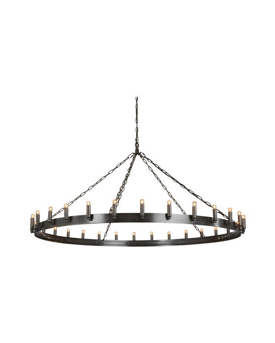 Crown taklampa antik järn Ø165