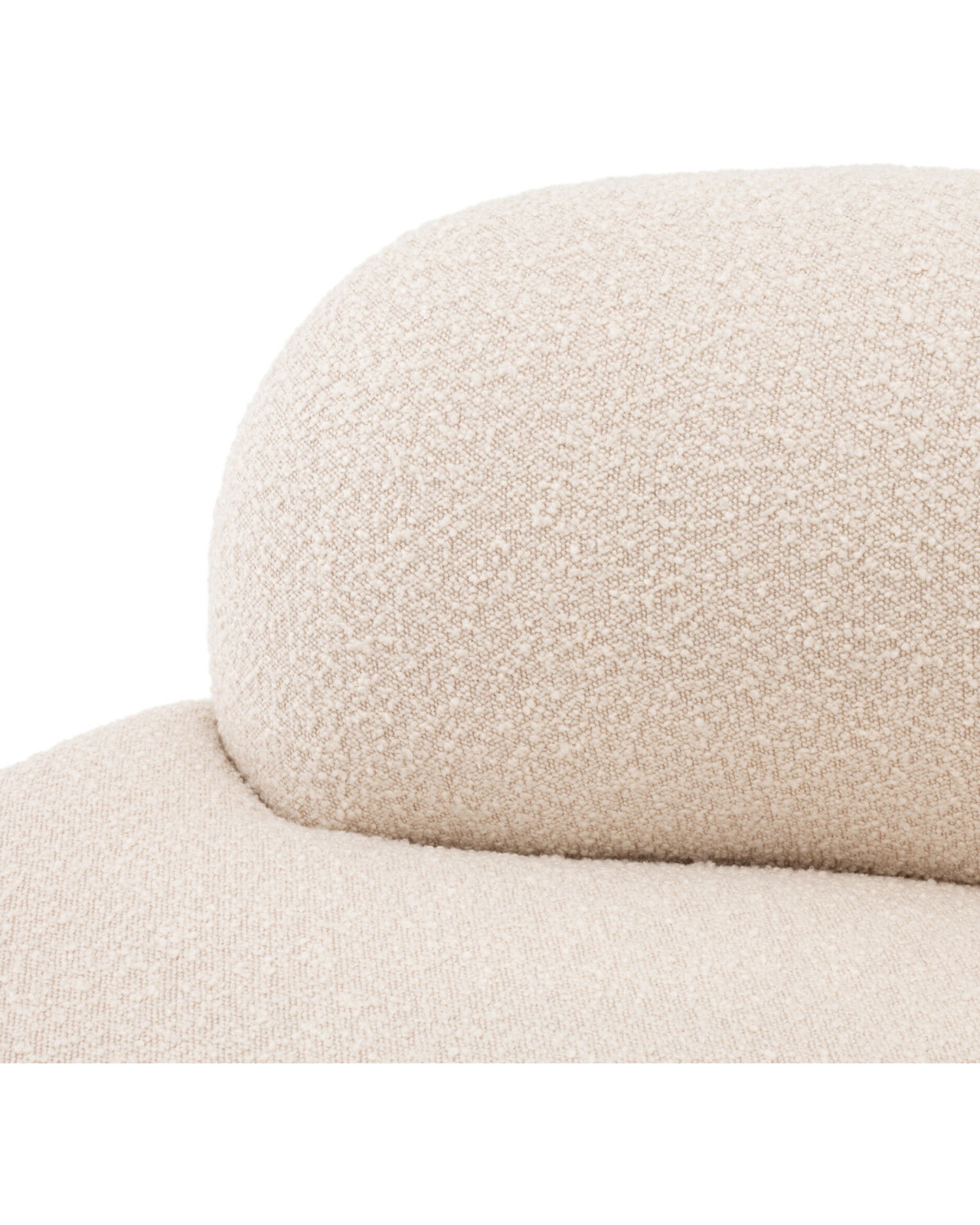 Björn bank rond bouclé cream