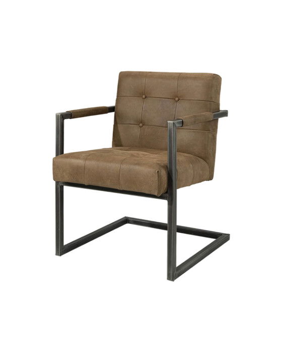 jed karmstol läder ljusbrun