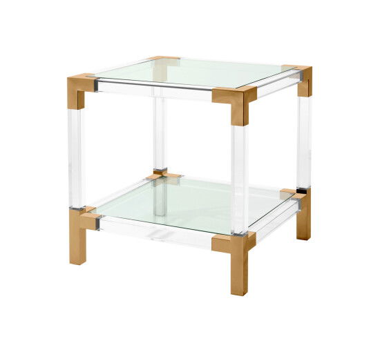 Brass - Royalton Side Table Polished Stainless Steel