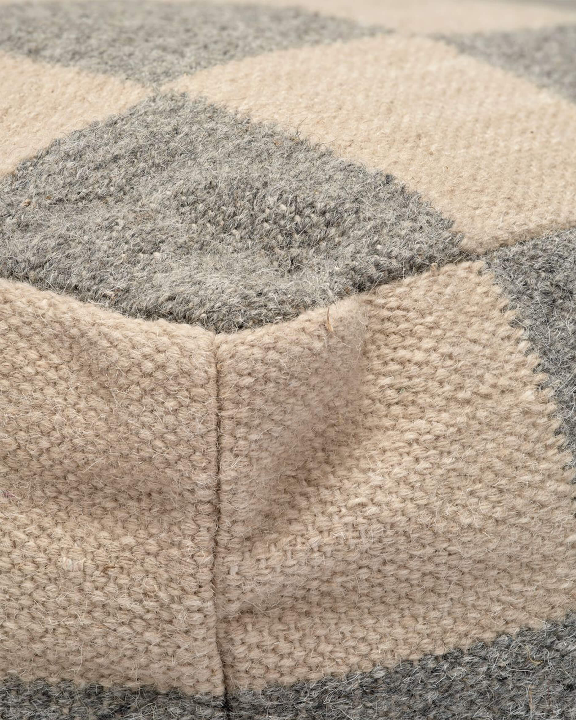 Square sittpuff grå/natur