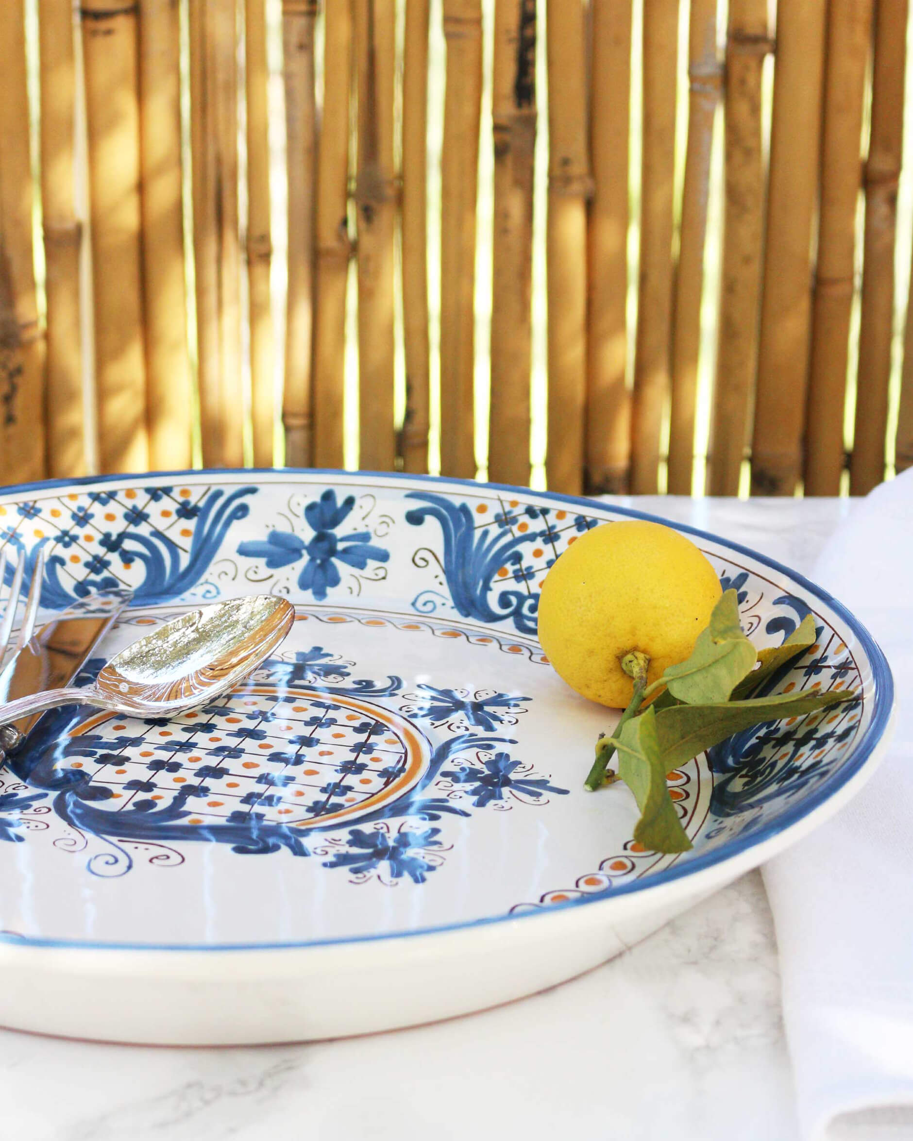 Fontane Bianche serveringsfat blå