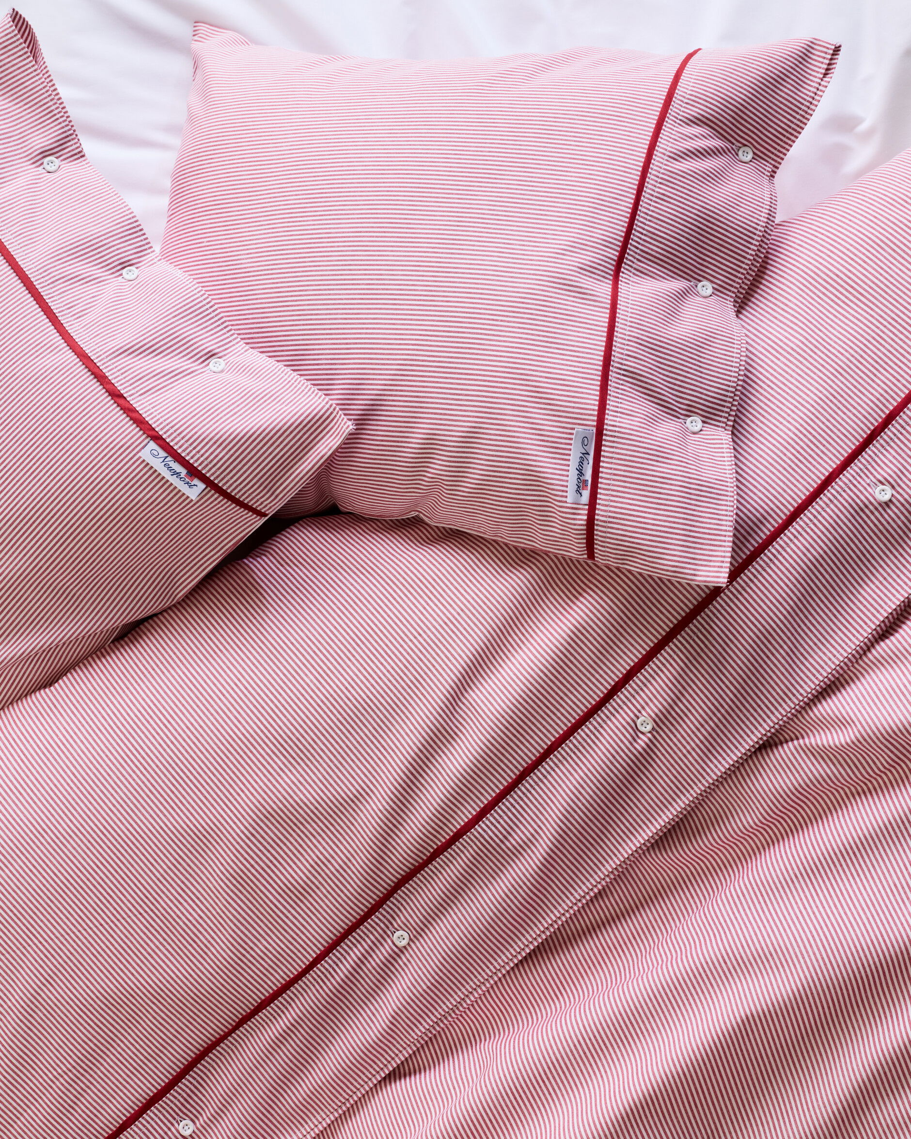 Riverhead Bettbezug-Set Rot/Weiß