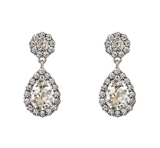 Crystal / Silver - Petite Sofia Earrings Crystal Gold