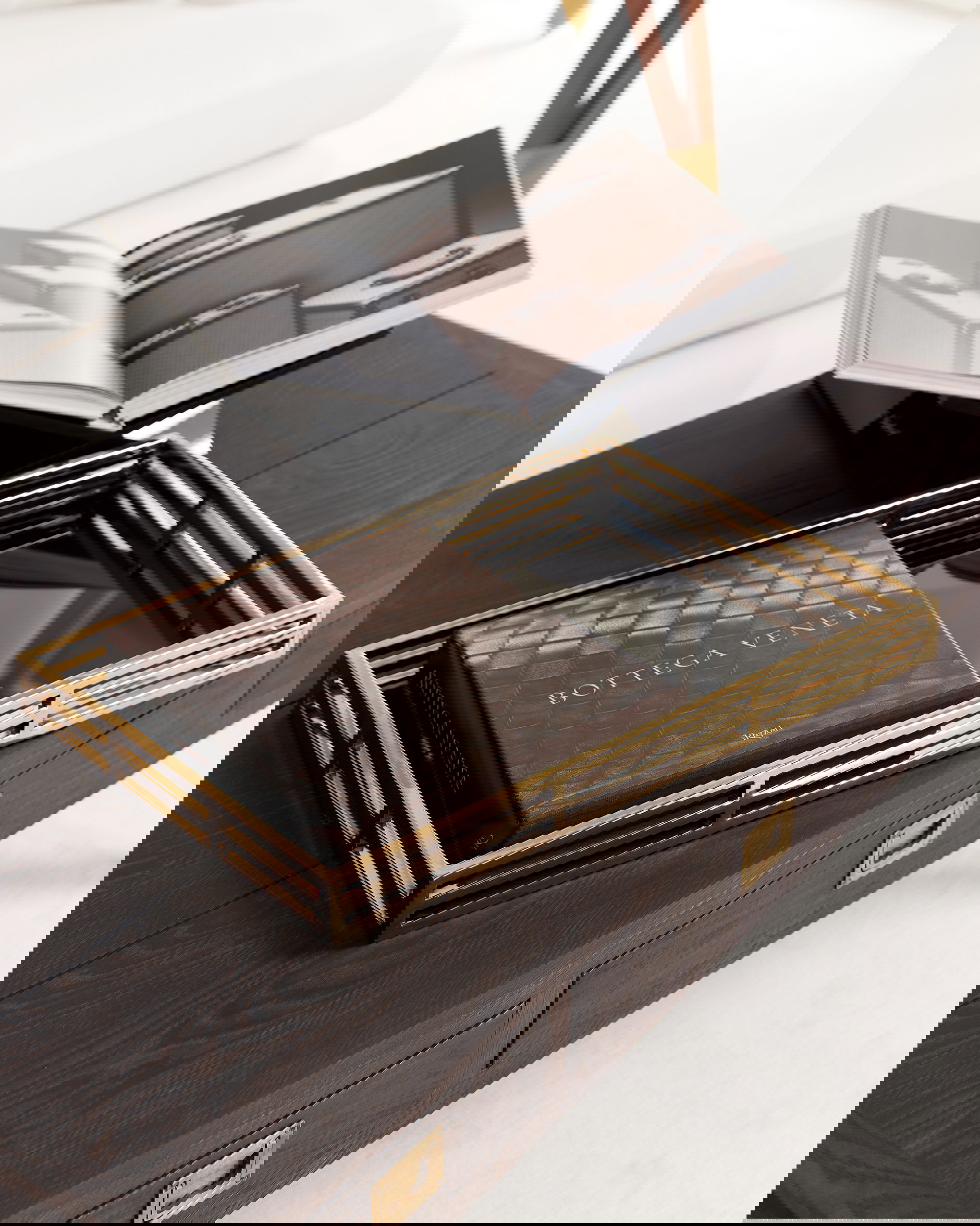 Giacomo bricka rektangel guld