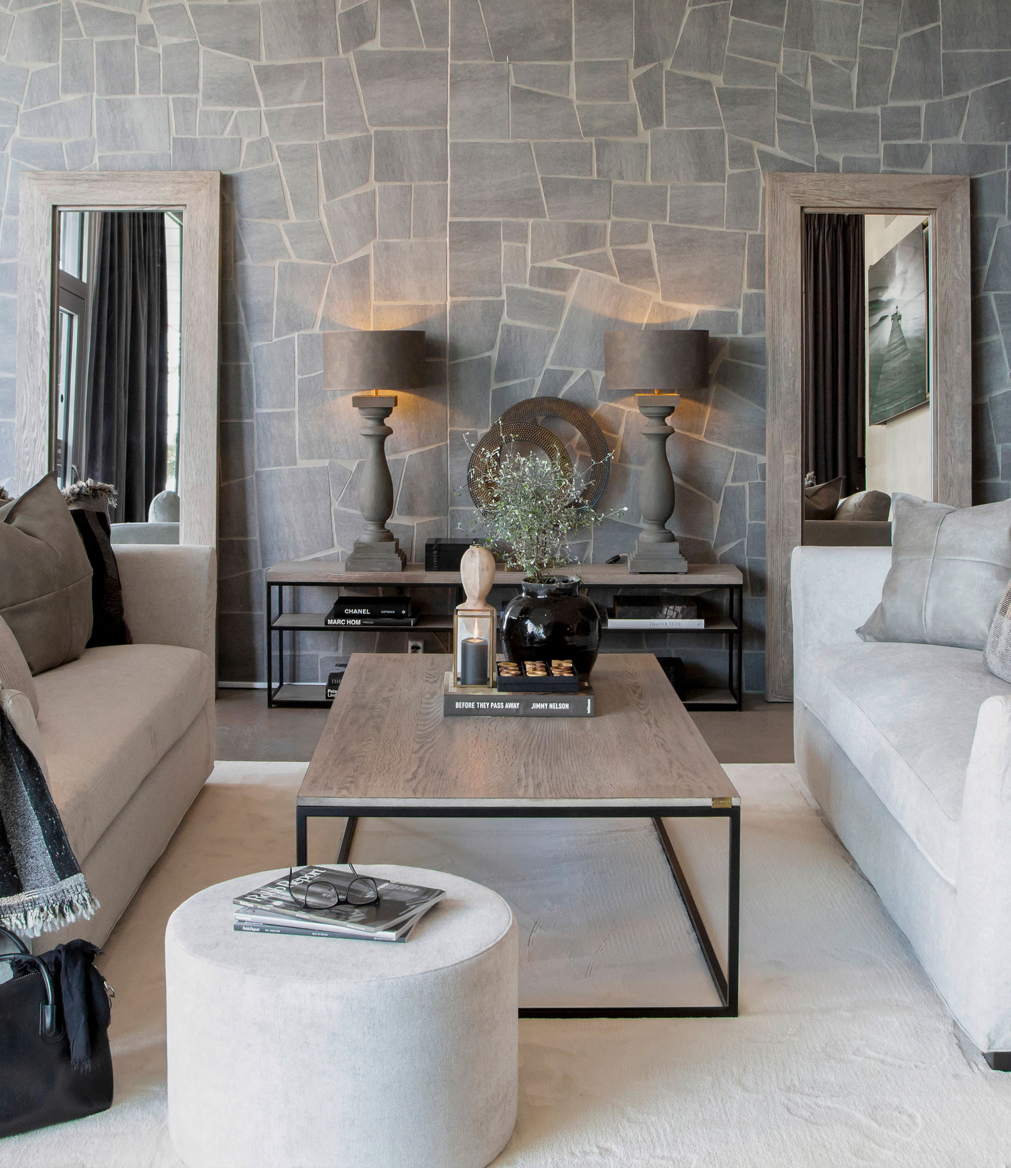 Mason soffbord rektangel antikgrå