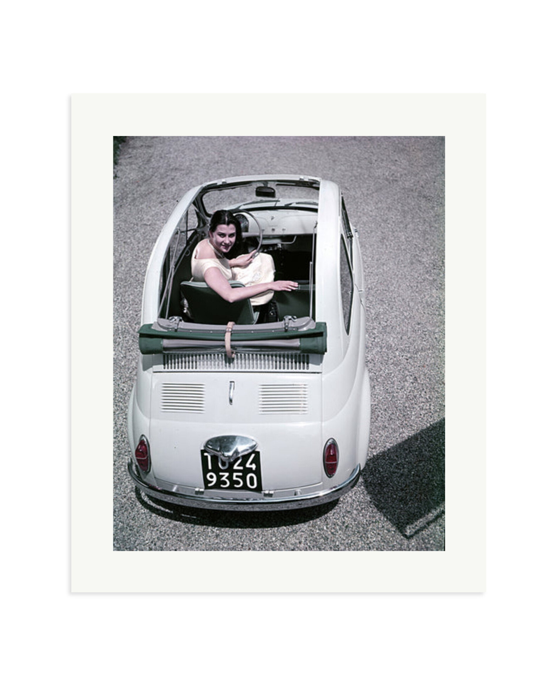 Fiat 500 - Woman Sunroof Print Only / Large