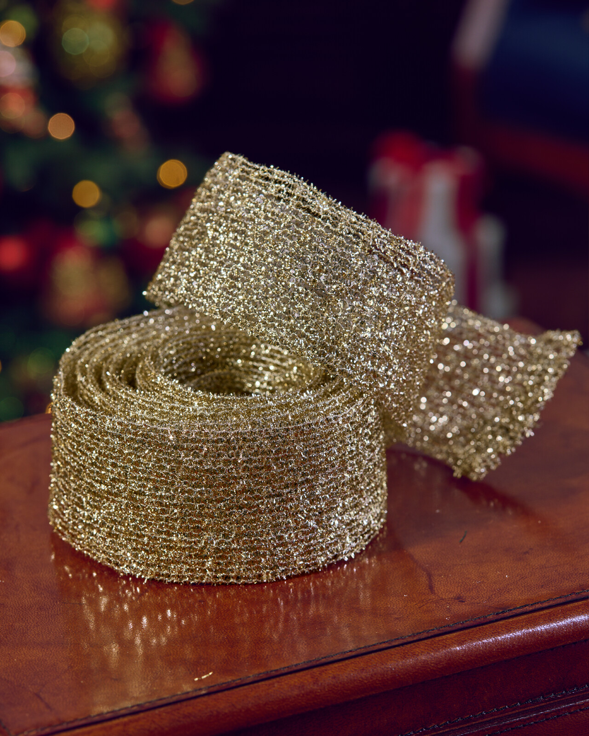 Rosie gold fabric ribbon 4.5 m